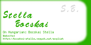 stella bocskai business card